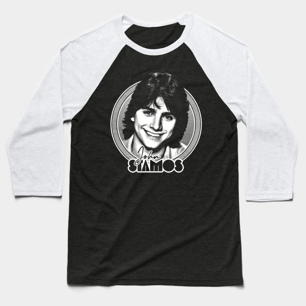 John Stamos --- Retro Fan Art Baseball T-Shirt by DankFutura